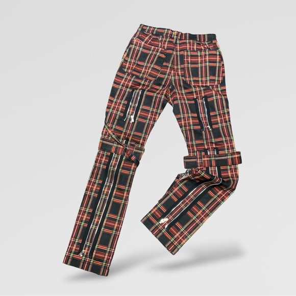 Men's Tripp Black Red Plaid Performance Pants